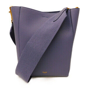 Celine Sangle Bucket Purple Leather Shoulder Bag